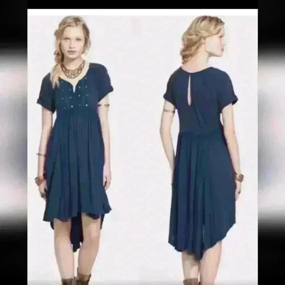 Free People Womens La Mamounia Boho Embroidered Midi Dress S - Picture 1 of 15